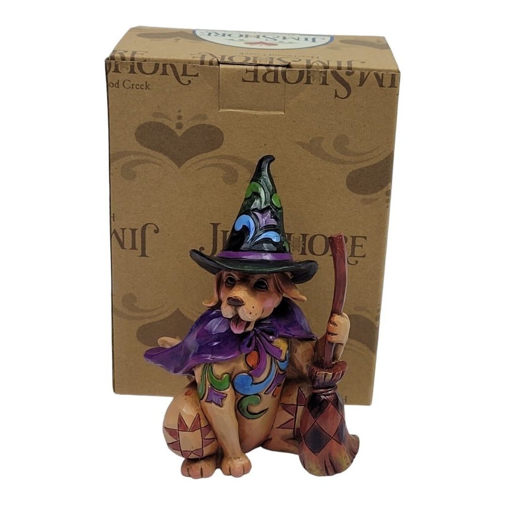 Jim Shore "Witchcrafty Canine" Pint Sized Halloween Dog Figurine 2013